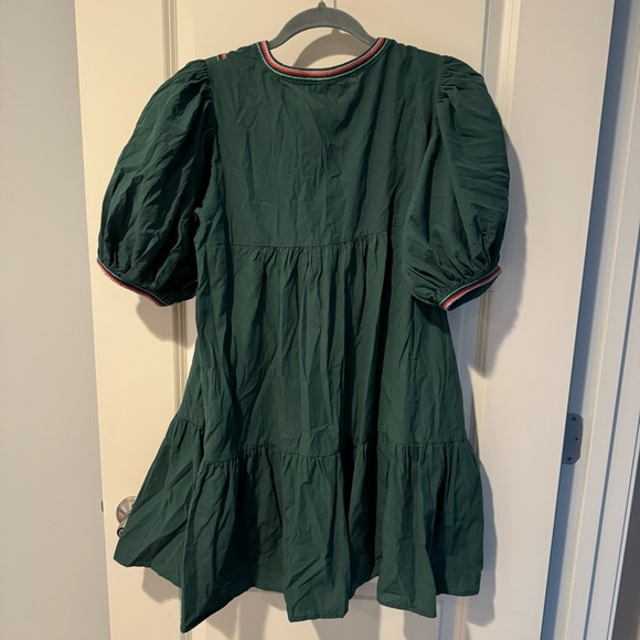 Pinch Hunter Green Mini Dress with Trim | M - Picture 8 of 8